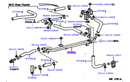 12HT Heater Water Pipe