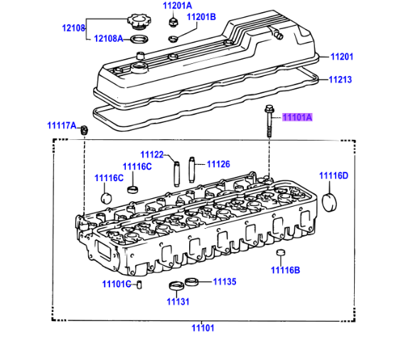 2H / 12HT Head Bolt Set (x26)