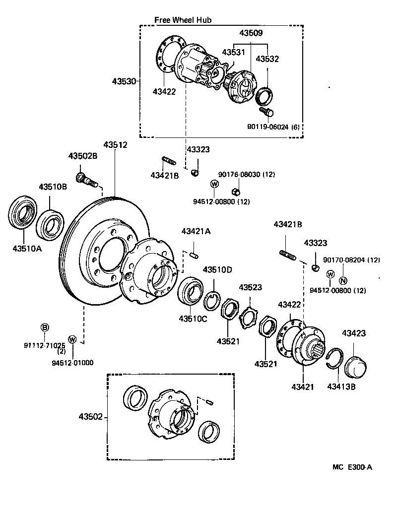 60 Series Landcruiser - Front Axle Hub Stud