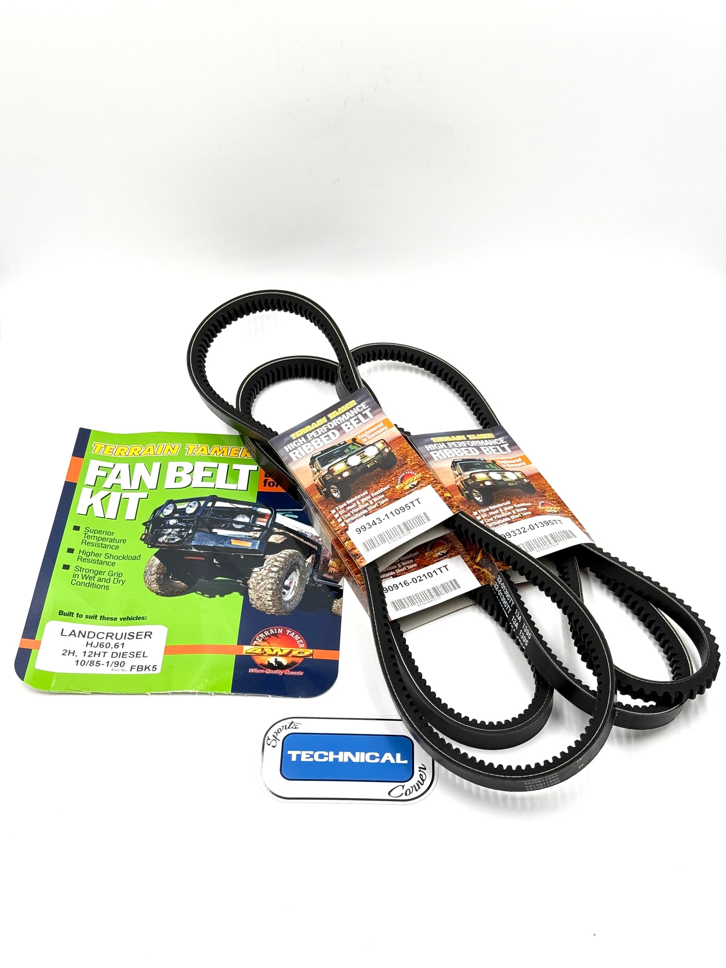 Terrain Tamer - Fan Belt Kit - Suits HJ60 / HJ61 2H / 12HT 10/1985 Onwards