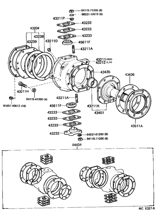 60 Series Landcruiser - Front Axle Overhaul Gasket Kit