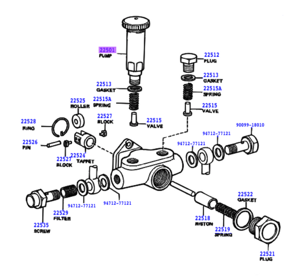 2D / 2J - Fuel Pump Primer - Denso