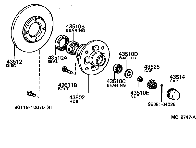 Toyota AE86 Front Hubs - Pair