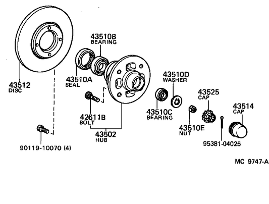 Toyota AE86 Front Hubs - Pair