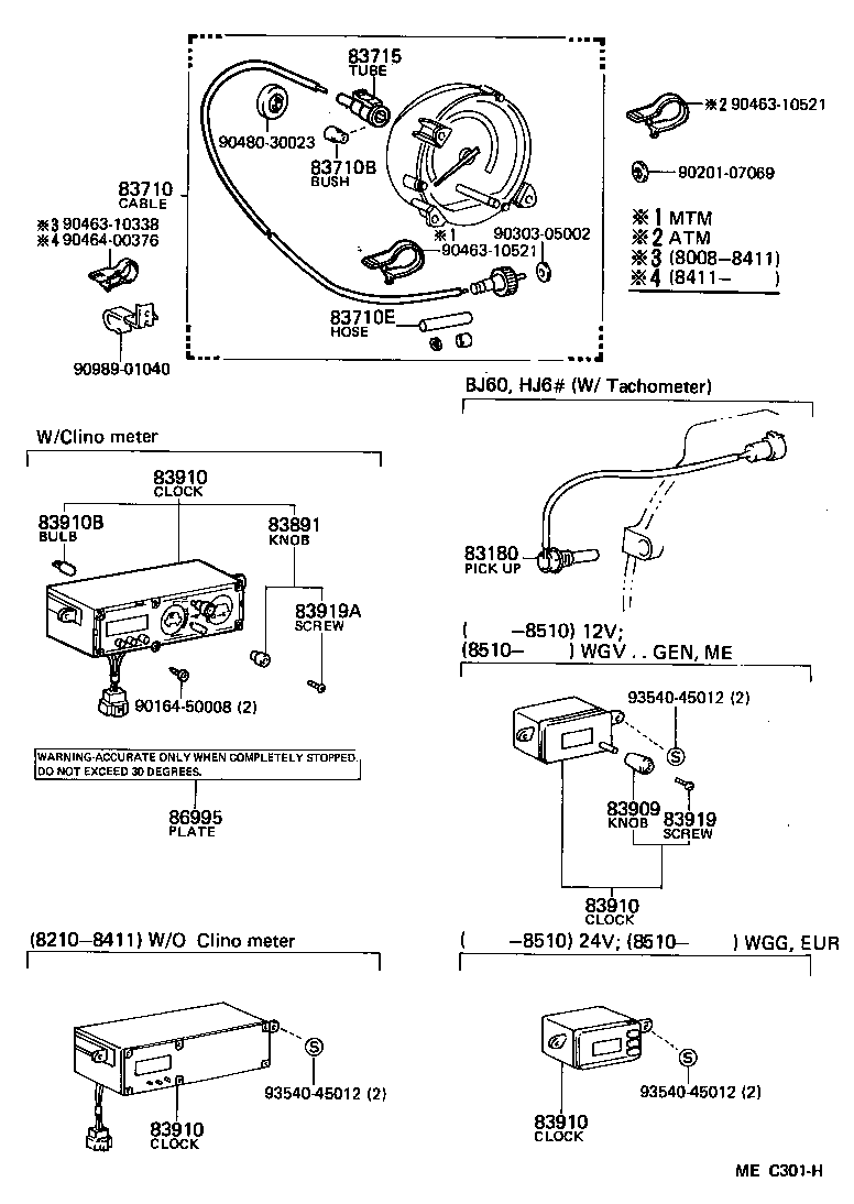 60 Series Landcruiser Speedo Cable
