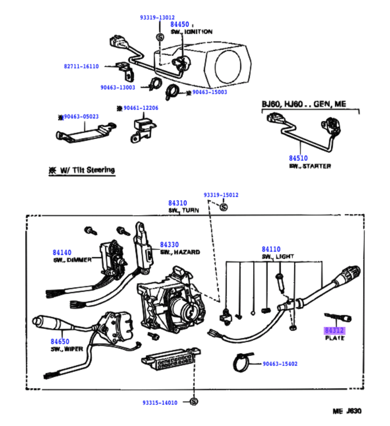 60 Series Landcruiser Horn Contact Plate Kit