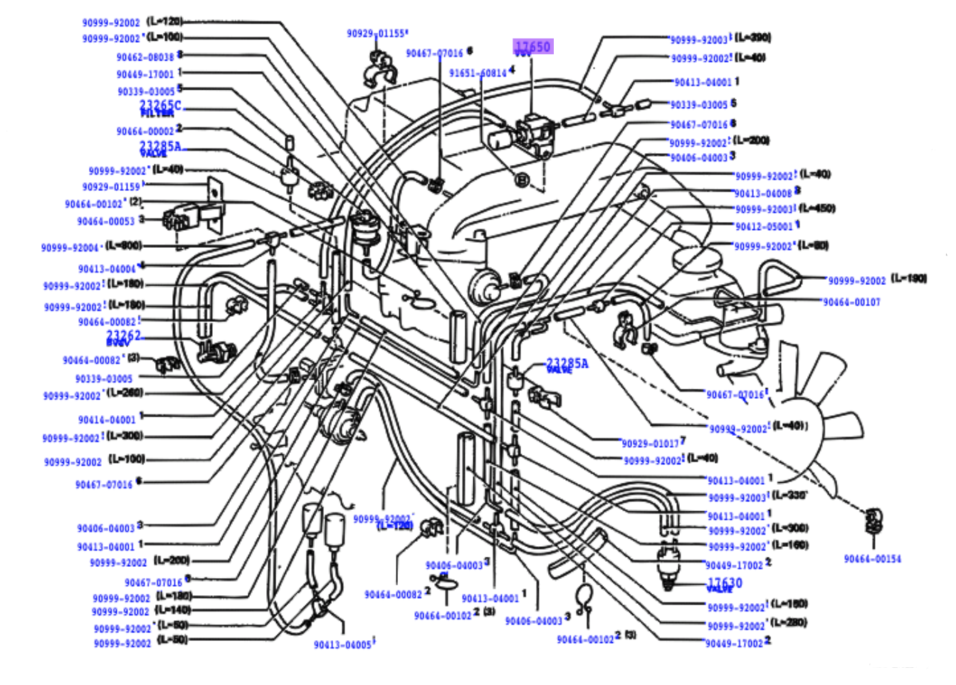 HJ61 12HT 12V VSV - Valve Assembly Vaccum Switching