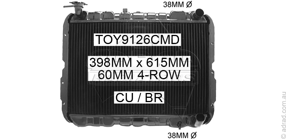 Toyota Landcruiser HJ60 / HJ61 2H / 12HT AdRad Brass / Copper Radiator